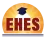 Logo avec soleil, texte "EHES" et toque d'étudiant.